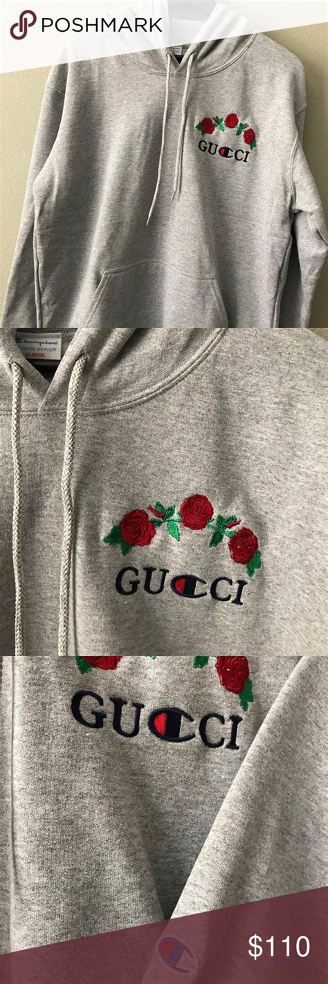 gucci pullover hoodie replica|gucci x champion hoodie real.